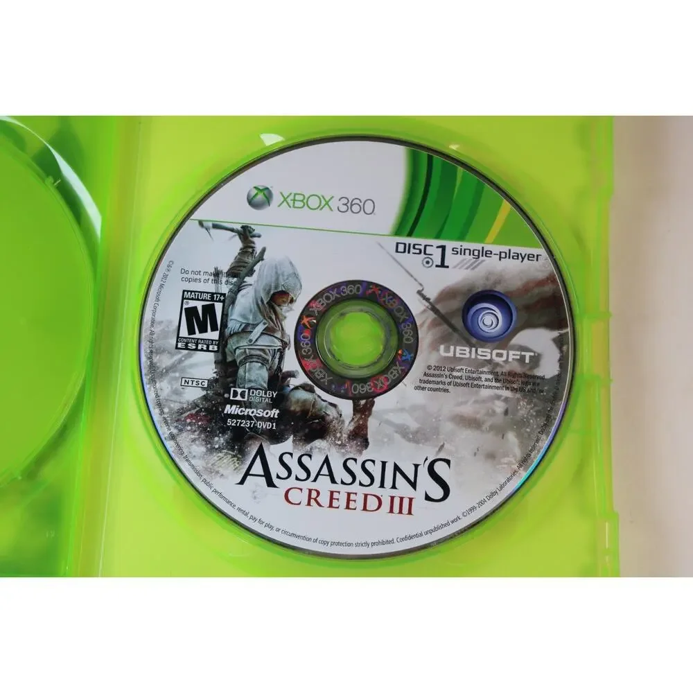 Assassin's Creed III (Microsoft Xbox 360) Authentic, Complete, Tested/works